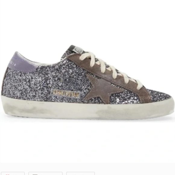 Golden Goose Glitter Sneakers - Silver and Brown - Picture 3 of 11